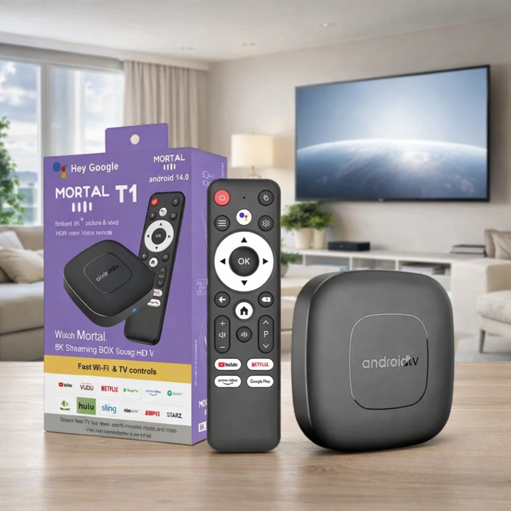 Premium Smart TV Box Mortal T1 – Pretvori svaki TV u pametan (4K + Android 14) - Nova Kolekcija