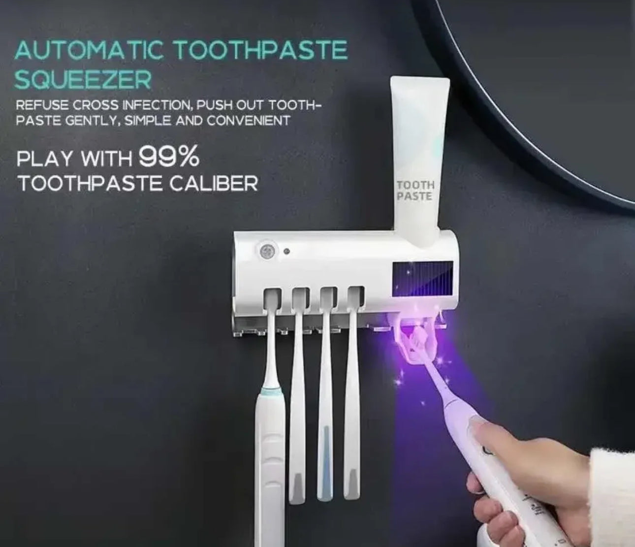 Premium 3u1 UV sterilizator + držač za četkice + dozator paste - Nova Kolekcija