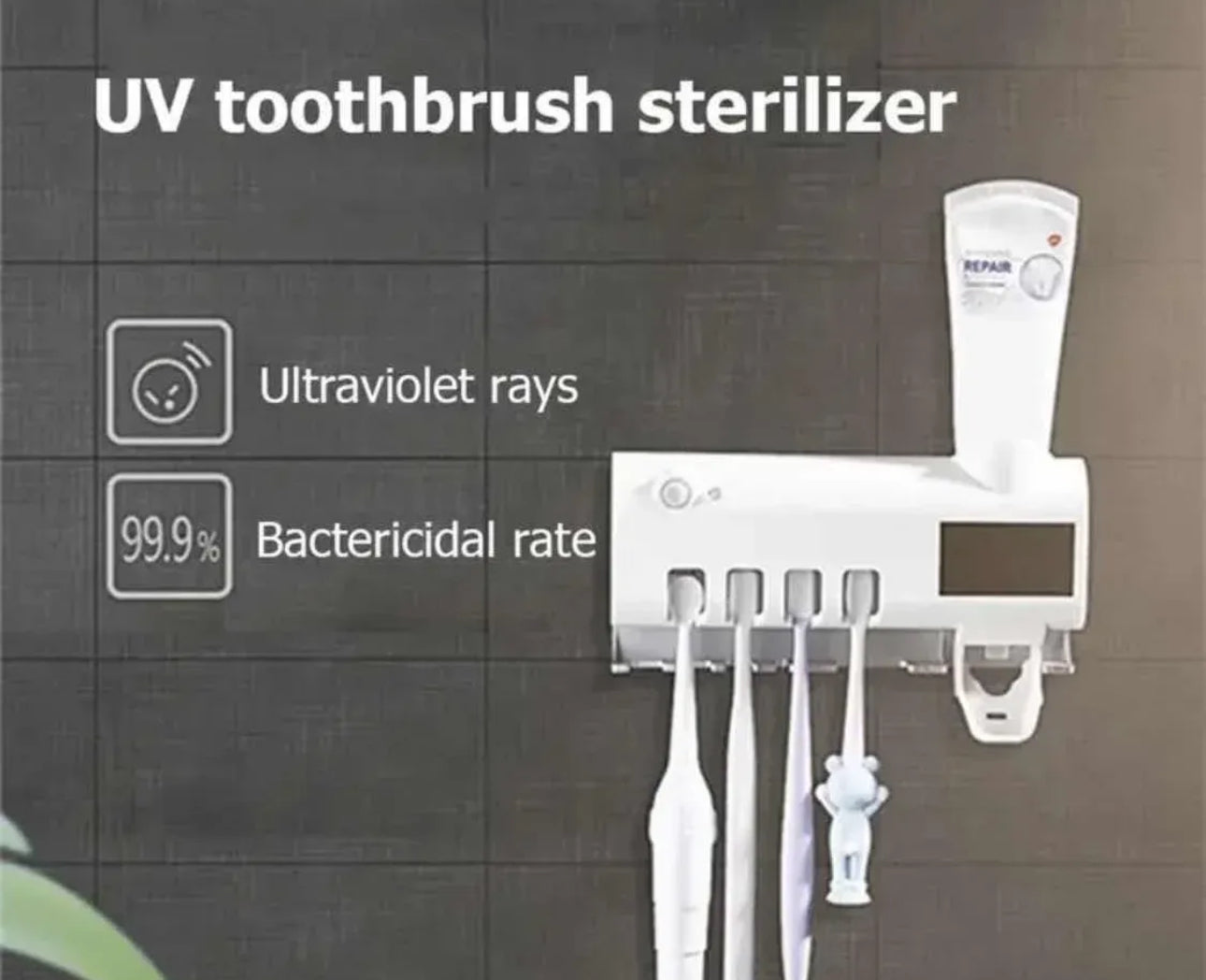 Premium 3u1 UV sterilizator + držač za četkice + dozator paste - Nova Kolekcija