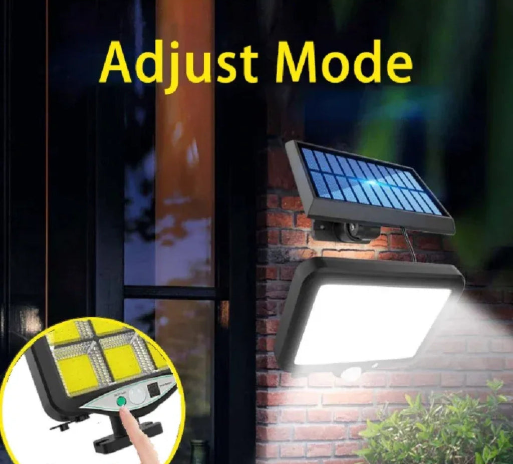 Premium ☀️ Solarni Reflektor 128 LED + 6 COB sa PIR Senzorom i Daljinskim 🌙 - Nova Kolekcija