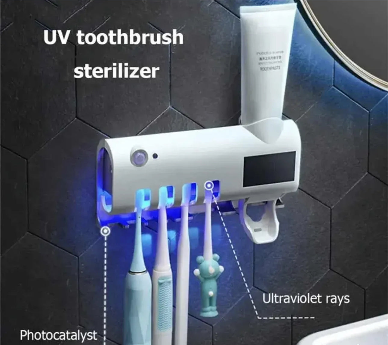 Premium 3u1 UV sterilizator + držač za četkice + dozator paste - Nova Kolekcija