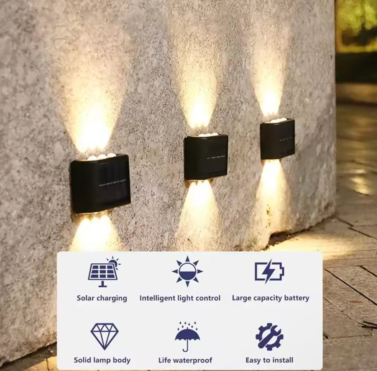 Premium 🌞 Solar LED Zidna Lampa – Moderno osvetljenje za vaš vrt i dvorište 2 ZA 1 - Nova Kolekcija