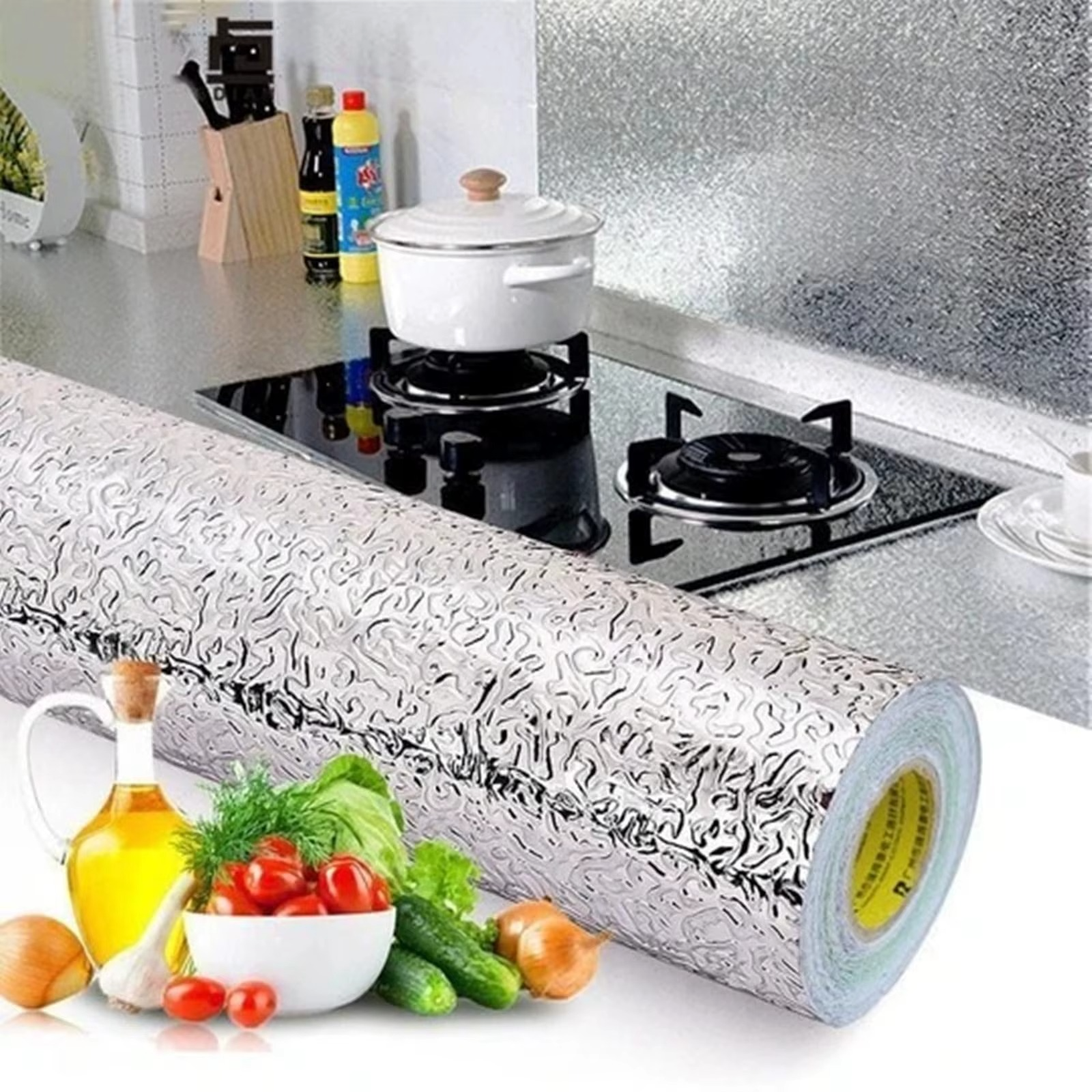 Premium Samolepljiva alufolija za kuhinju 5m x 60cm - Nova Kolekcija