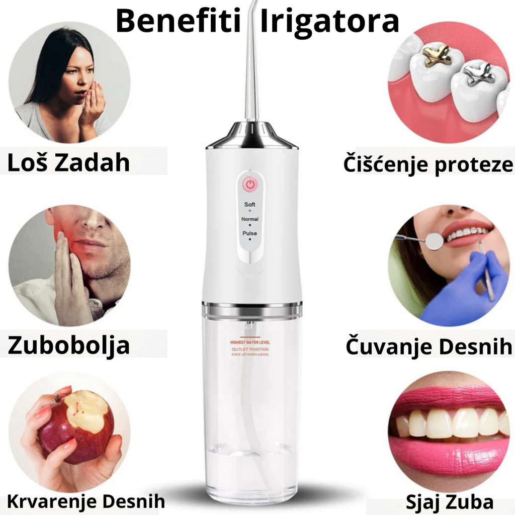 Premium Prenosivi irigator za oralnu upotrebu - Nova Kolekcija