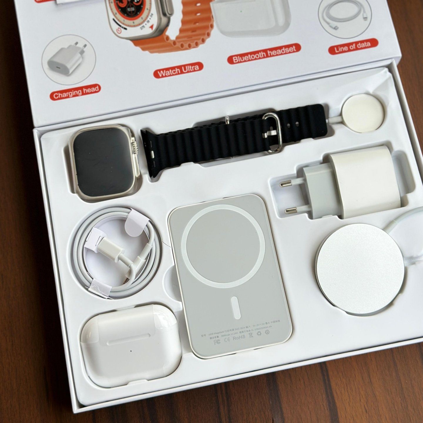 Premium X10 ULTRA (pametni sat, bluetooth slušalice, bluethooth punjač, eksterna baterija, punjač i kabl) - Nova Kolekcija