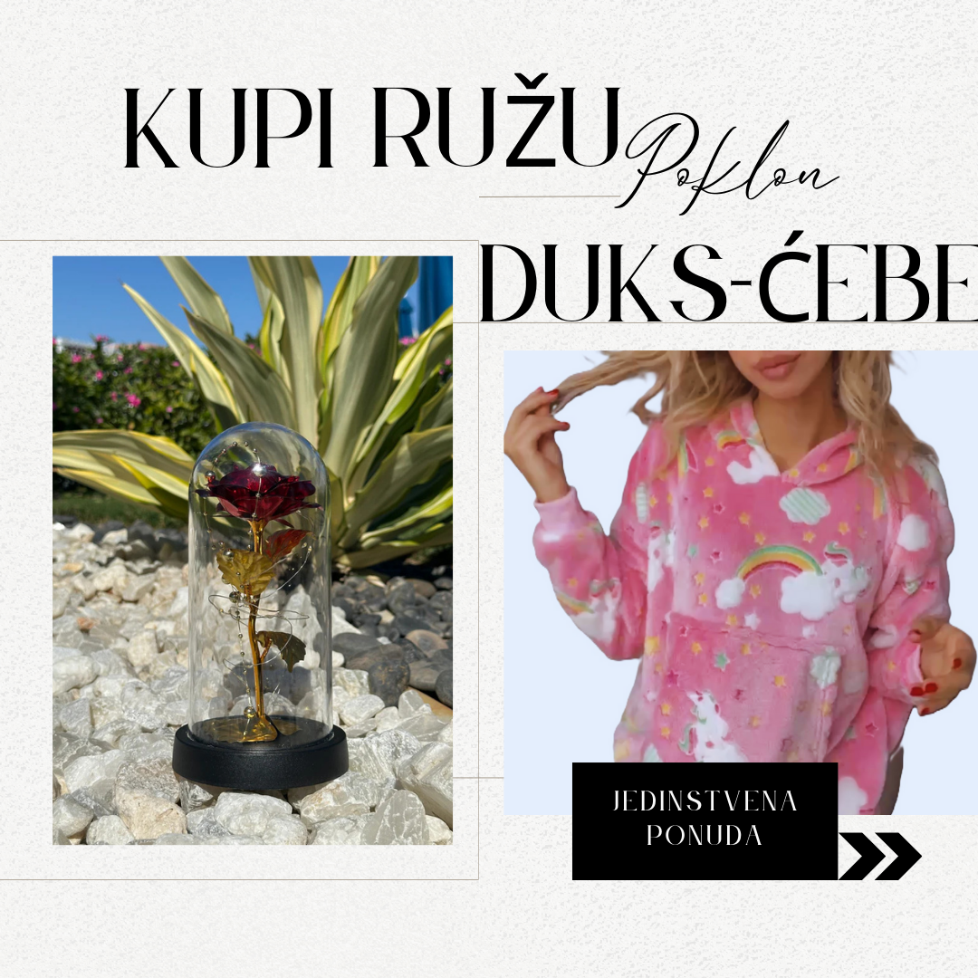 Premium Ruža + Poklon Ćebe - Nova Kolekcija
