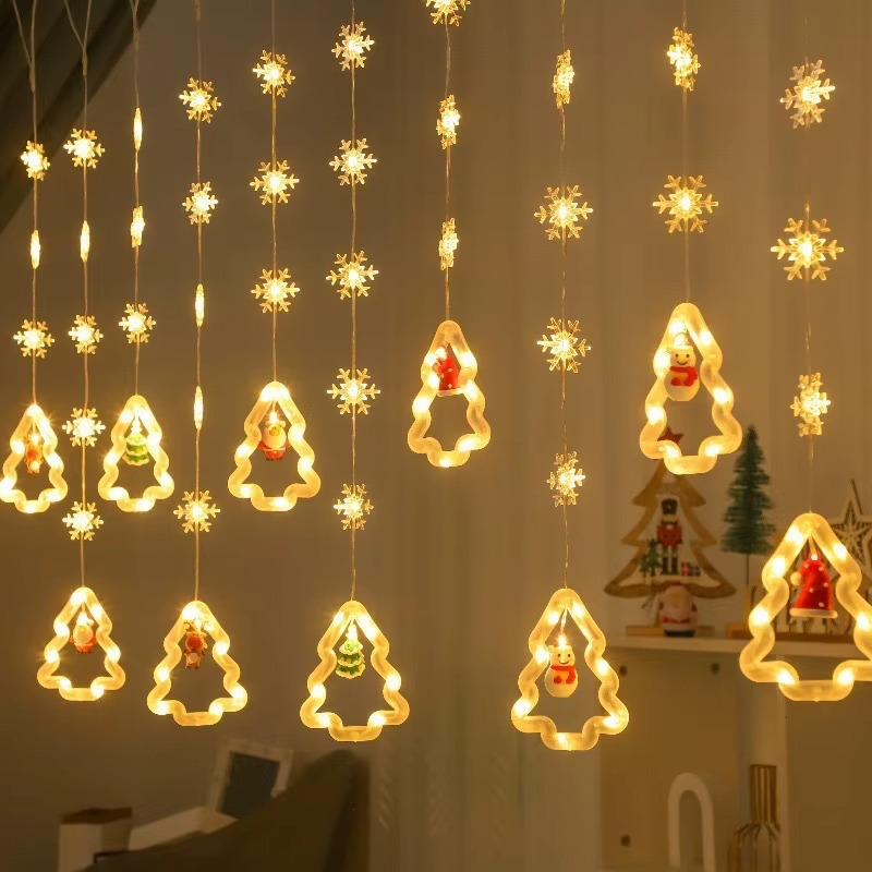 Premium LED božićna zavesa –  10 Ukrasa - Nova Kolekcija