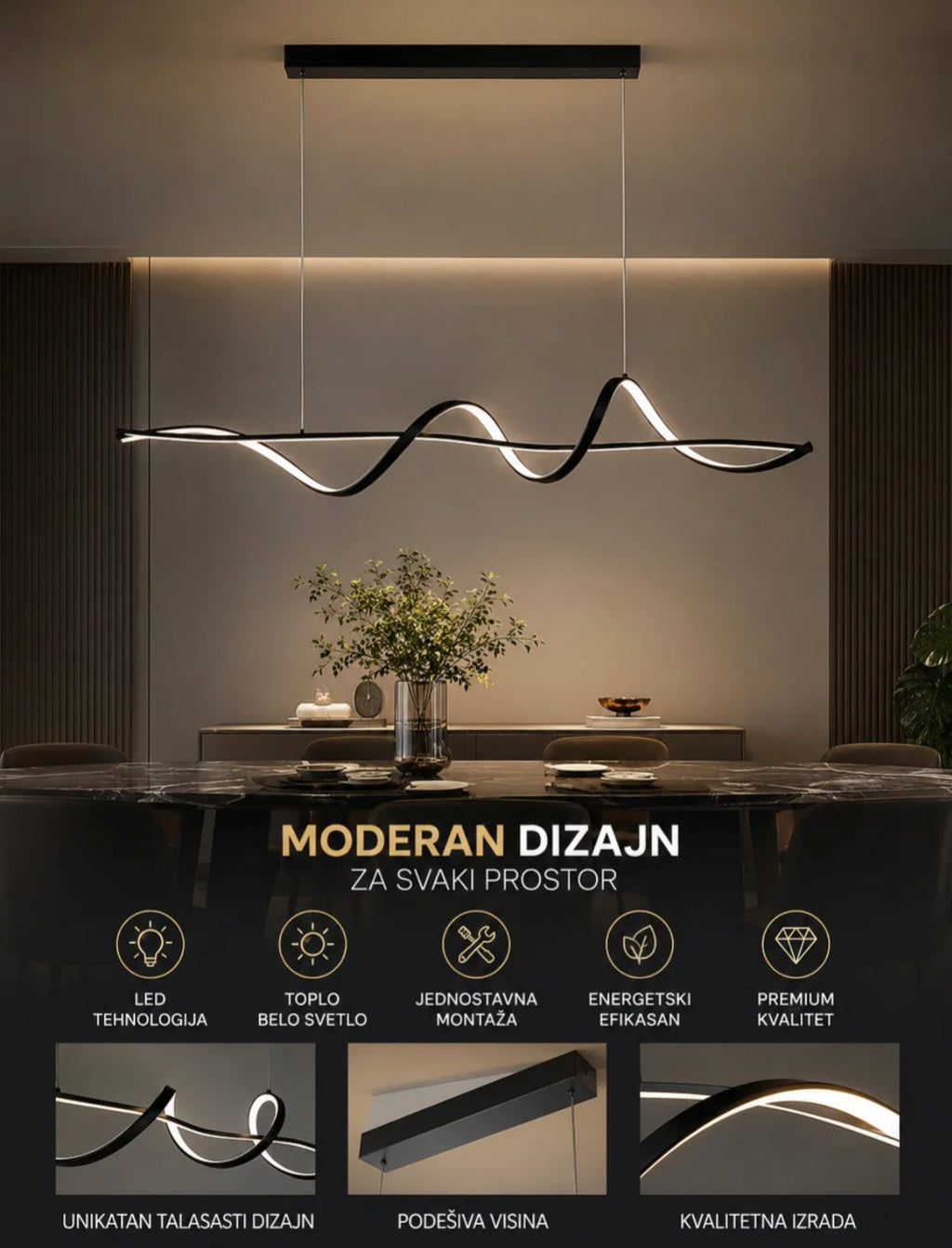 Led viseći luster